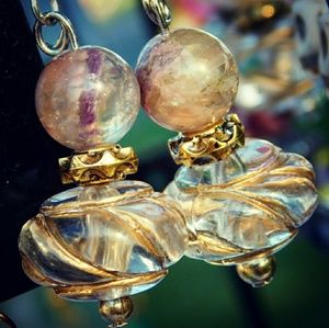 Designer Crystal Earrings NWT Gold Hypoallergenic